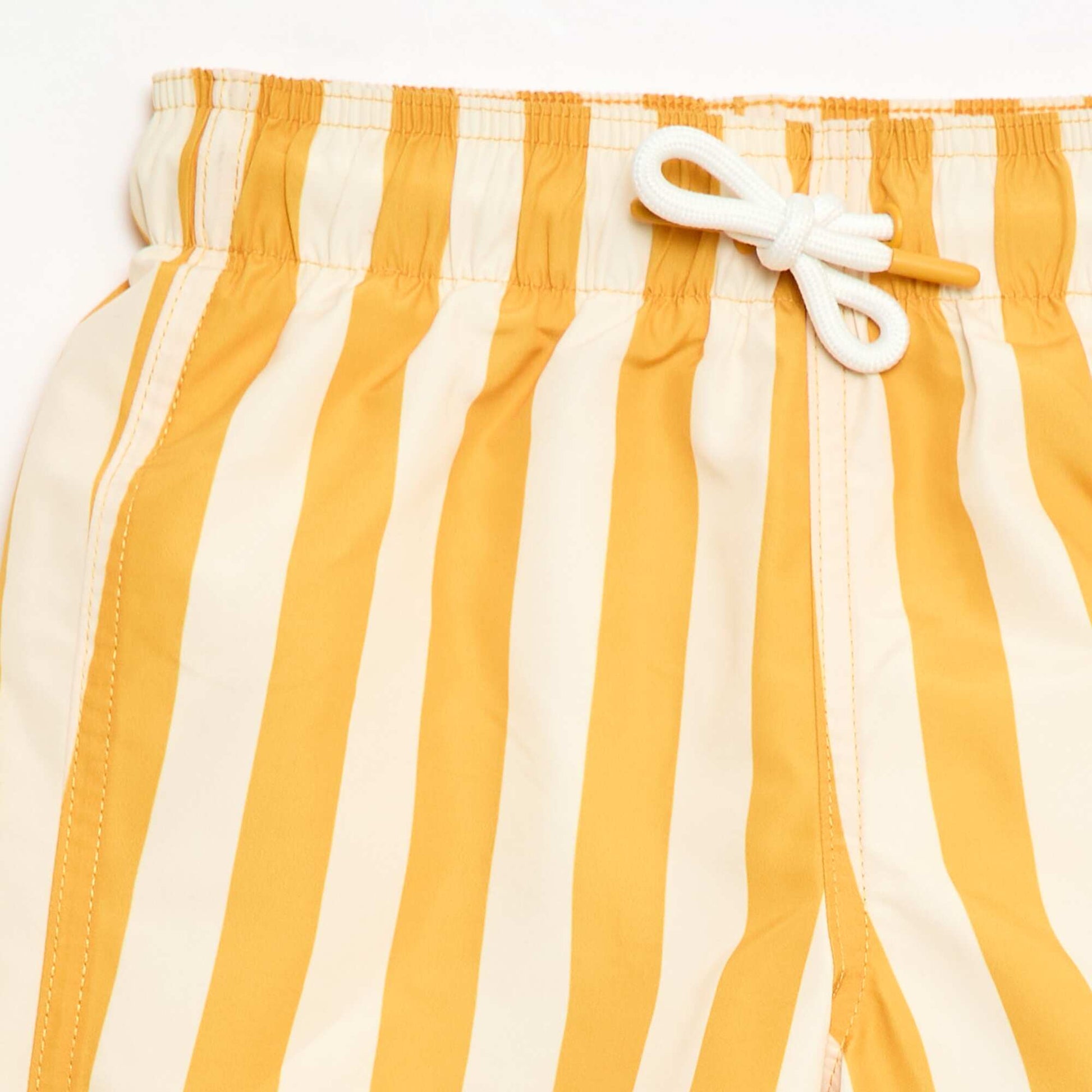 Short de bain à rayures JAUNE