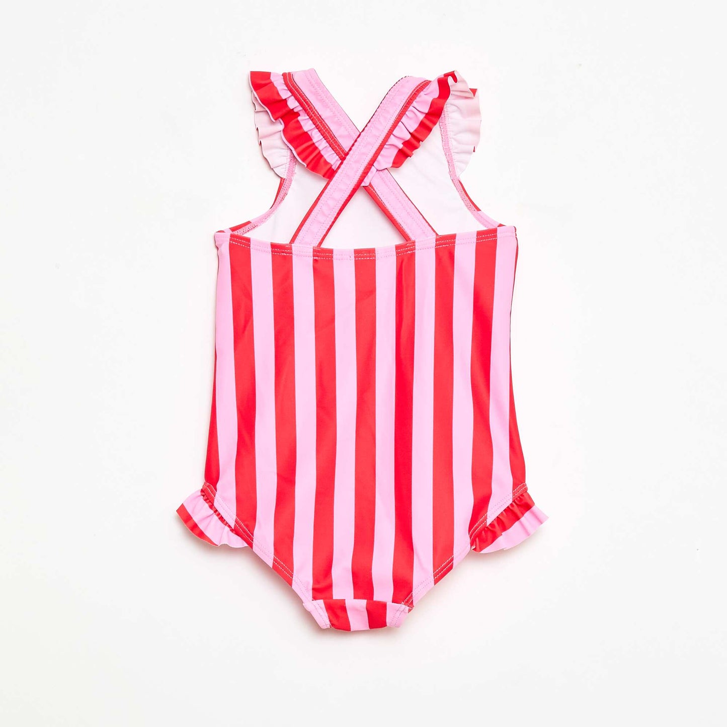 Maillot de bain imprimé à volants - 1 pièce ROSE