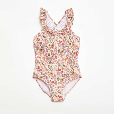 Maillot de bain imprimé avec volants - 1 pièce ROSE