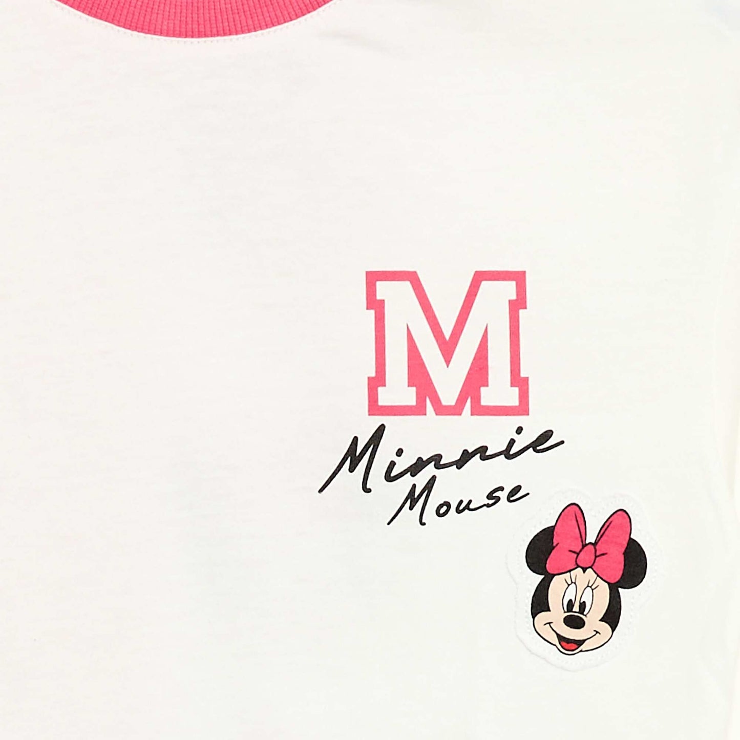 T-shirt imprimé fantaisie 'Minnie' 'Disney' BLANC