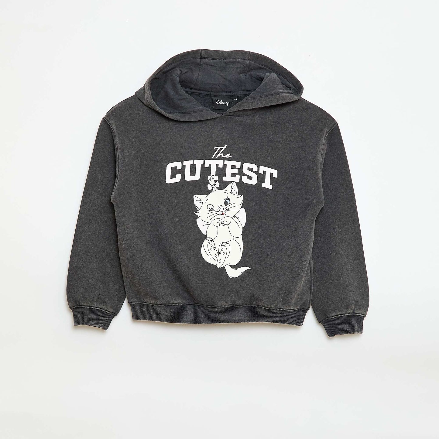 Sweat à capuche imprimé 'Marie' NOIR
