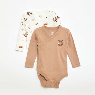 Lot de 2 bodies 'Tic Tac' BEIGE