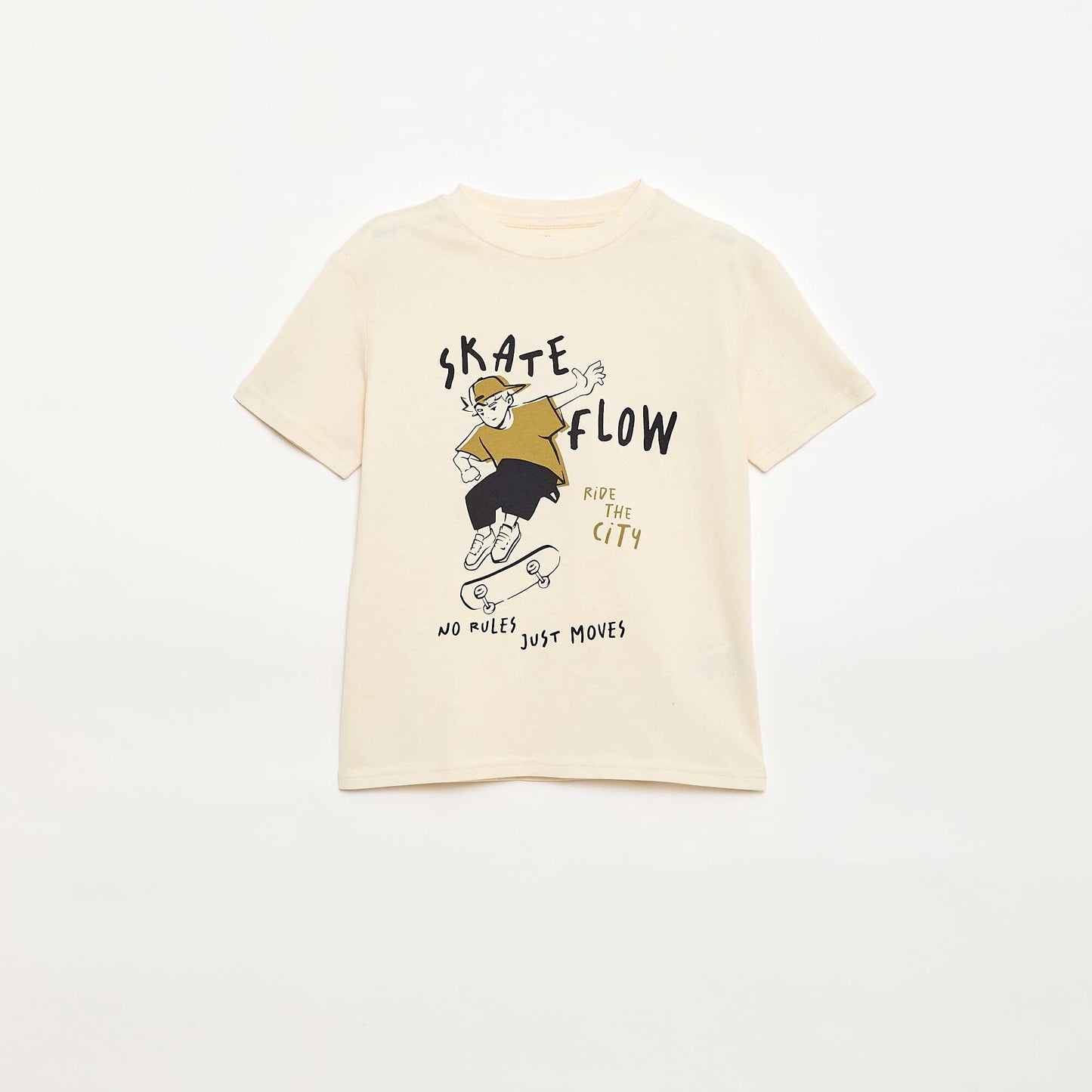 T-shirt à manches courtes imprimé BLANC