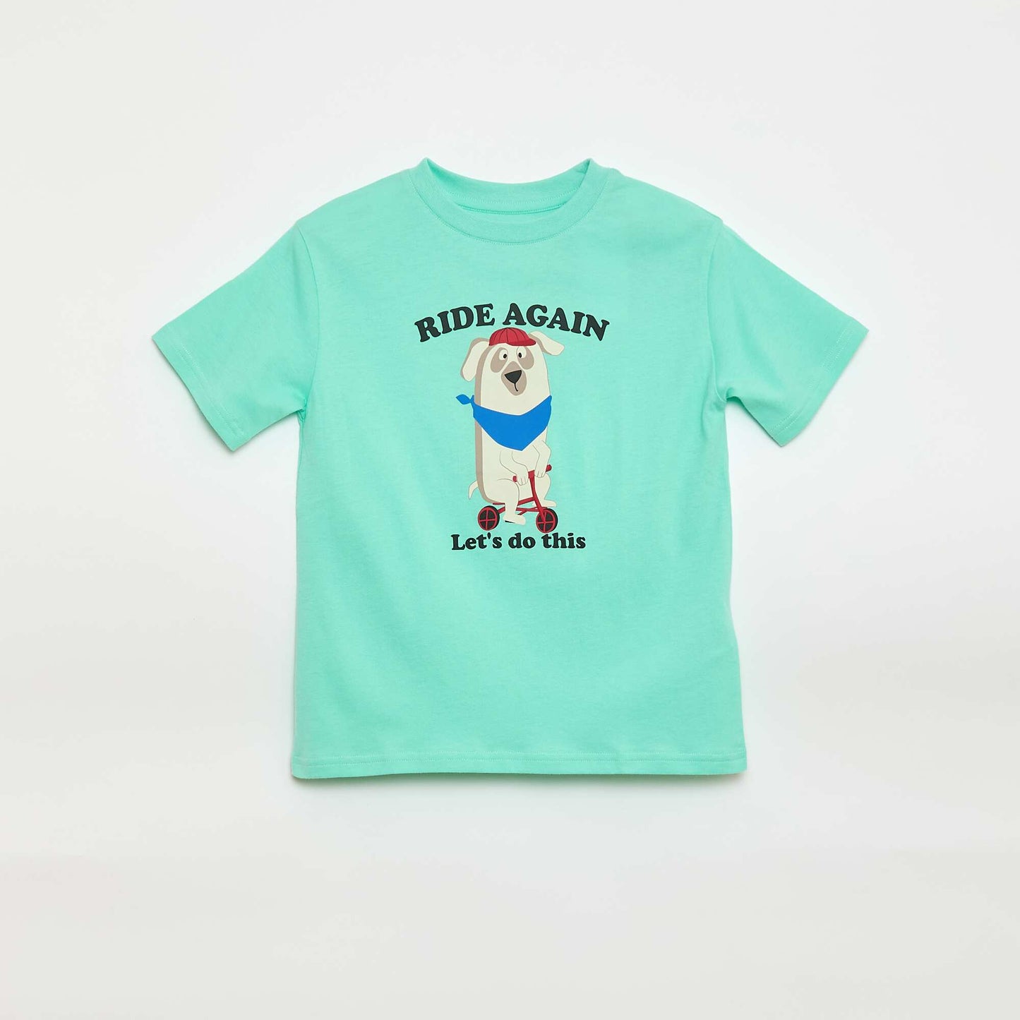 T-shirt à manches courtes imprimé BLEU