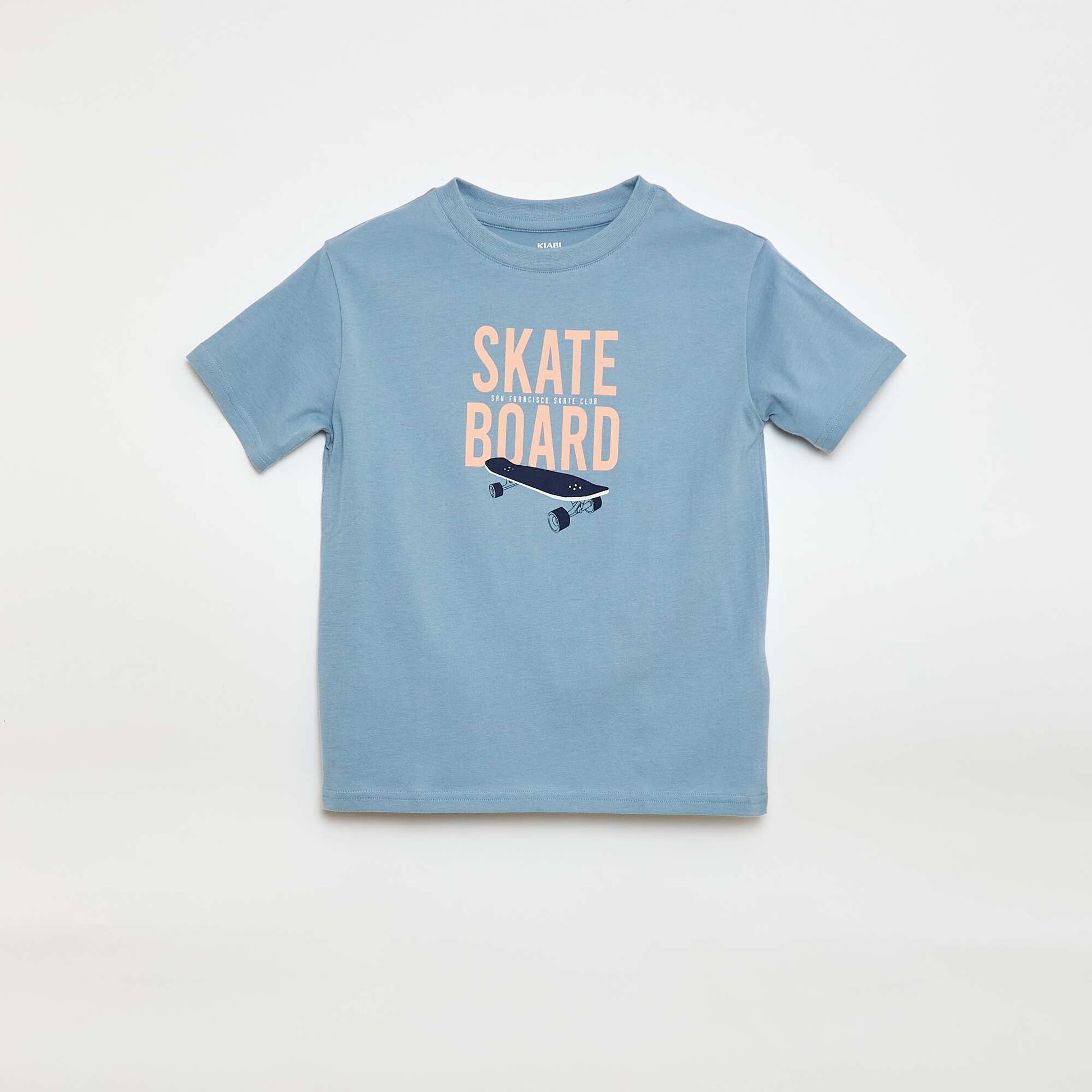 T-shirt à manches courtes imprimé BLEU