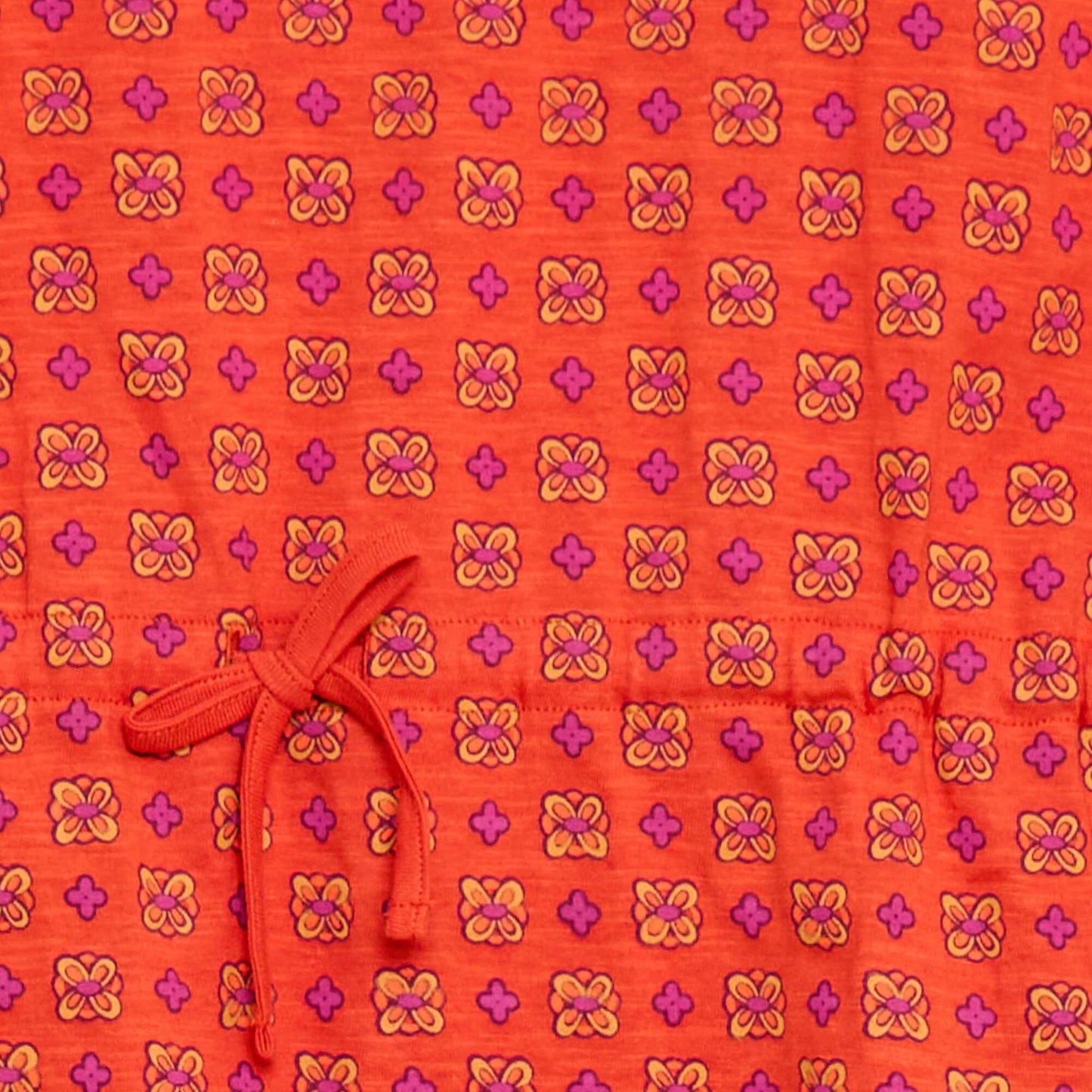 Robe forme poncho volantée ORANGE