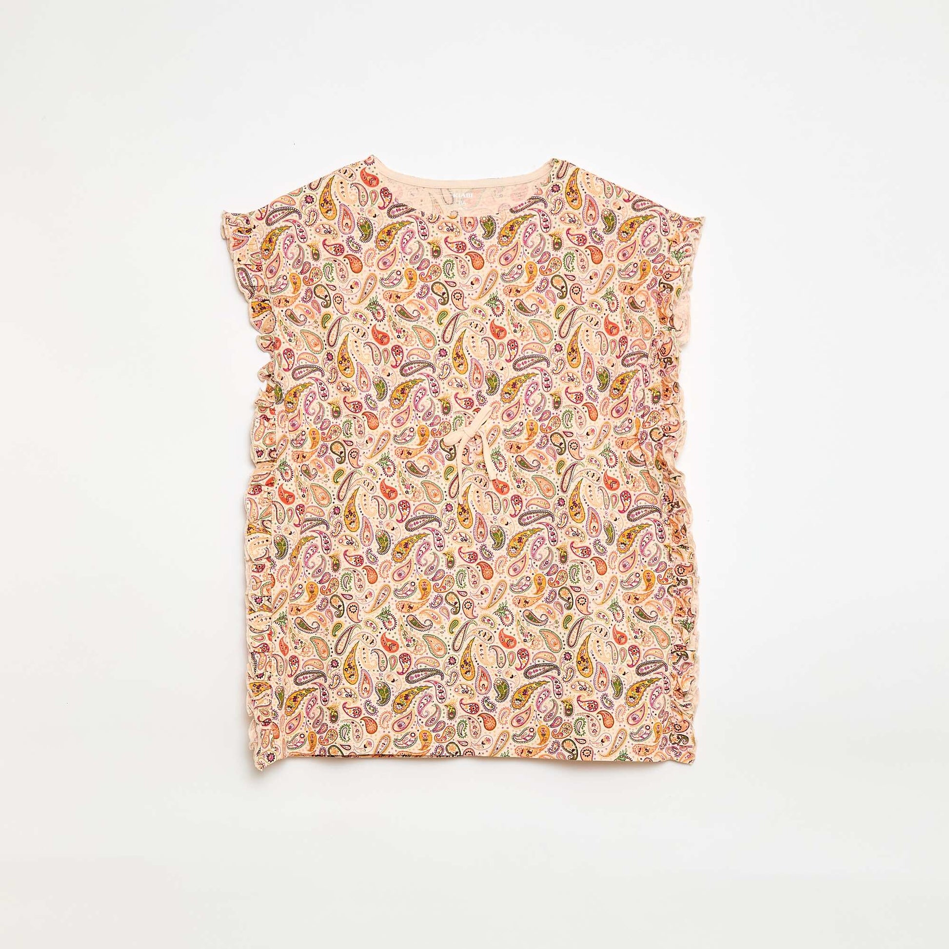 Robe forme poncho volantée ROSE