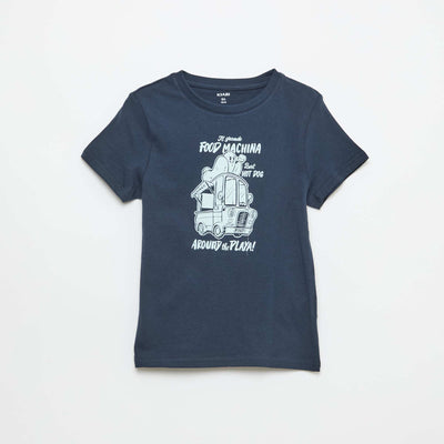 T-shirt imprimé à message BLANC