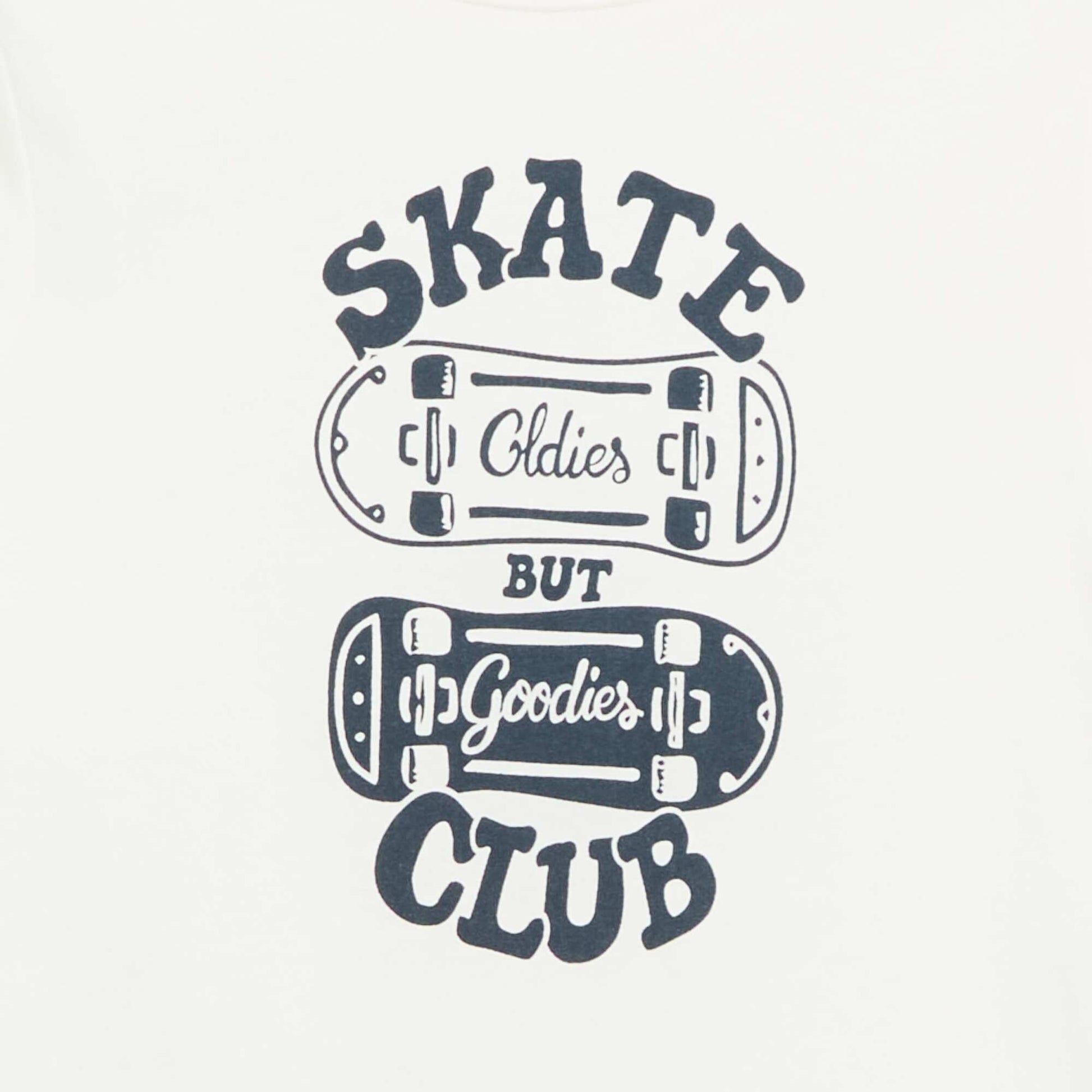T-shirt imprimé à message BLANC