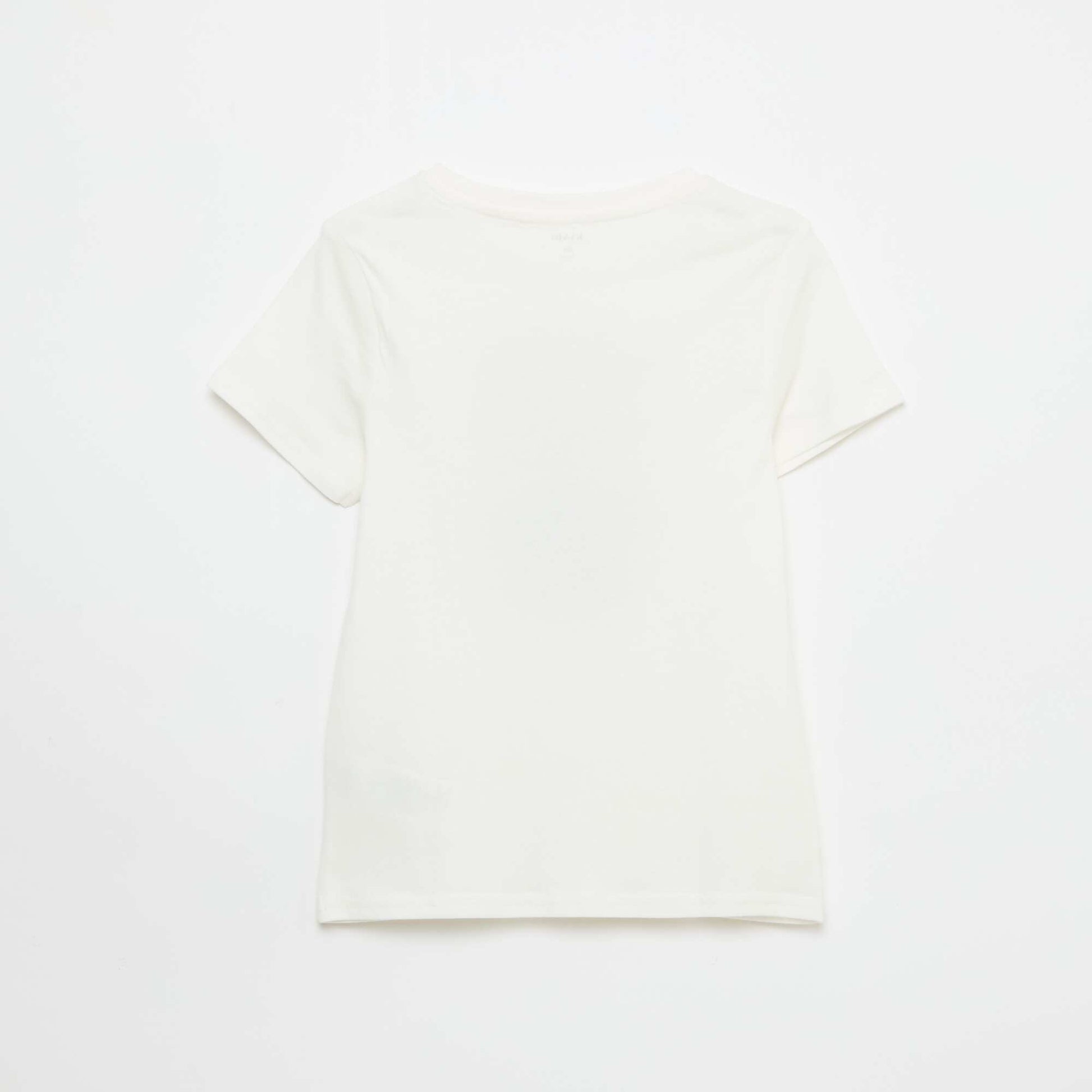 T-shirt imprimé à message BLANC