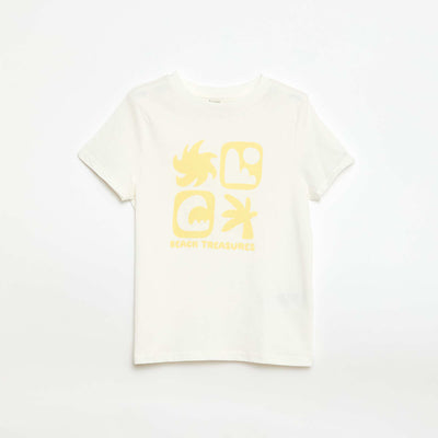 T-shirt imprimé à message BLANC