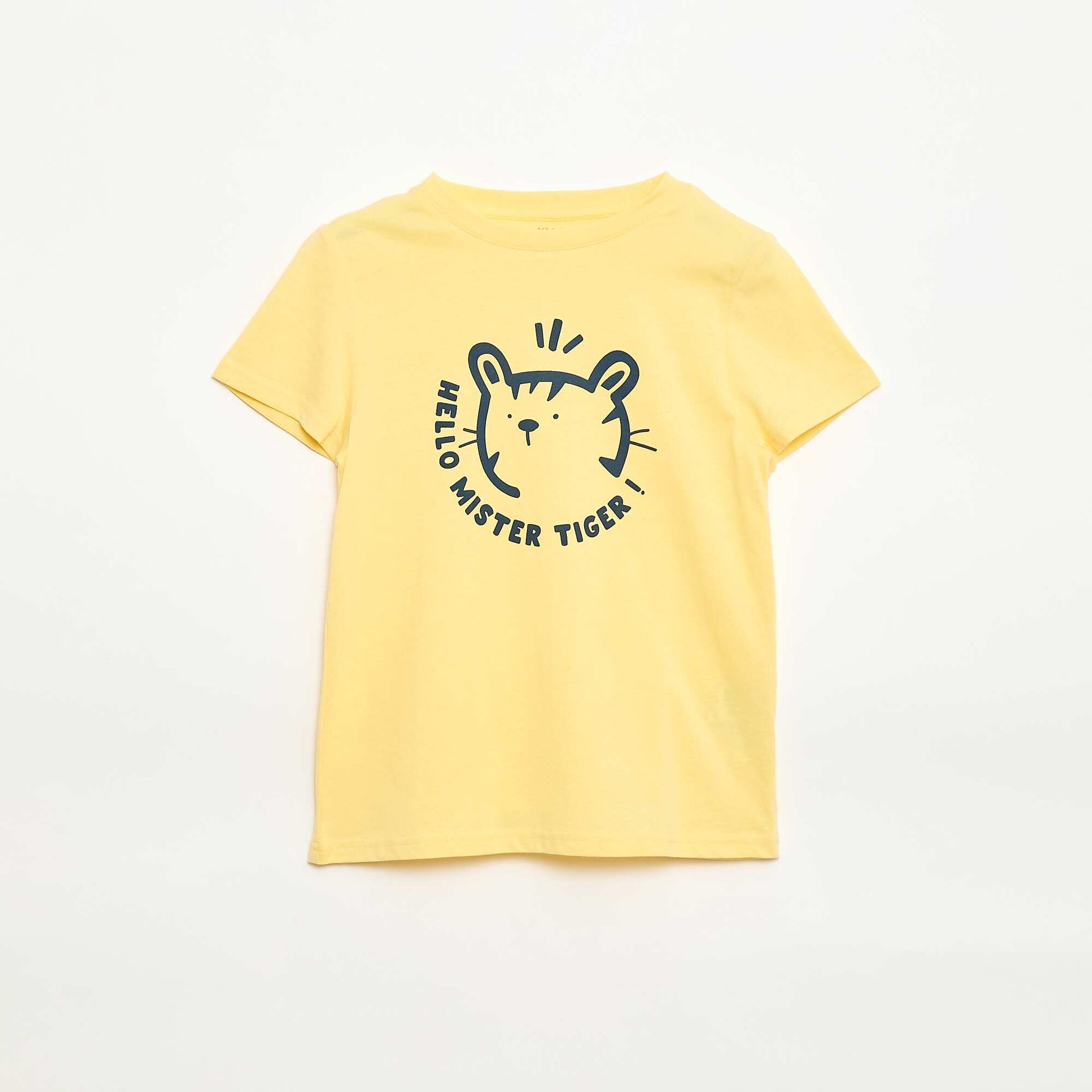 T-shirt imprimé à message JAUNE