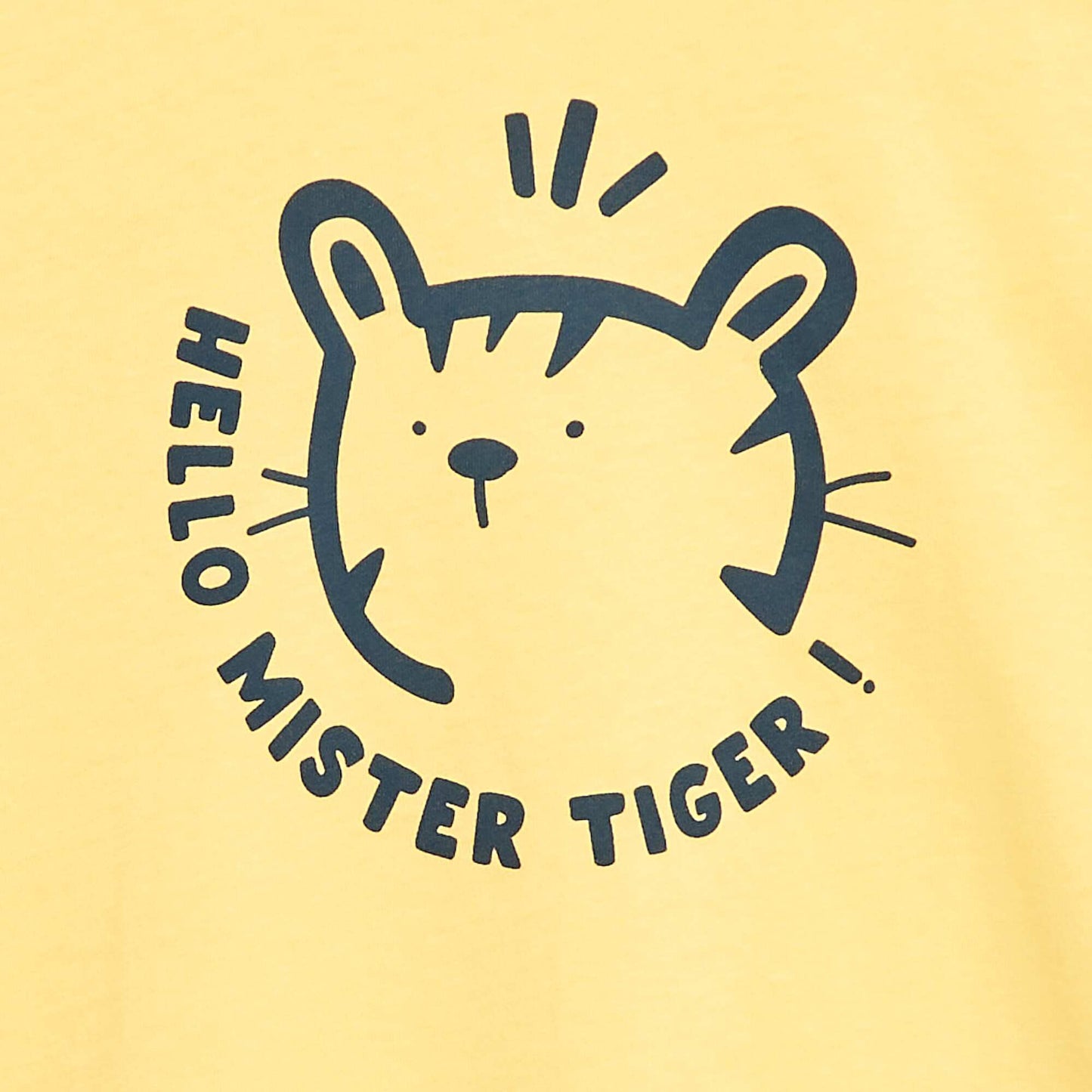 T-shirt imprimé à message JAUNE