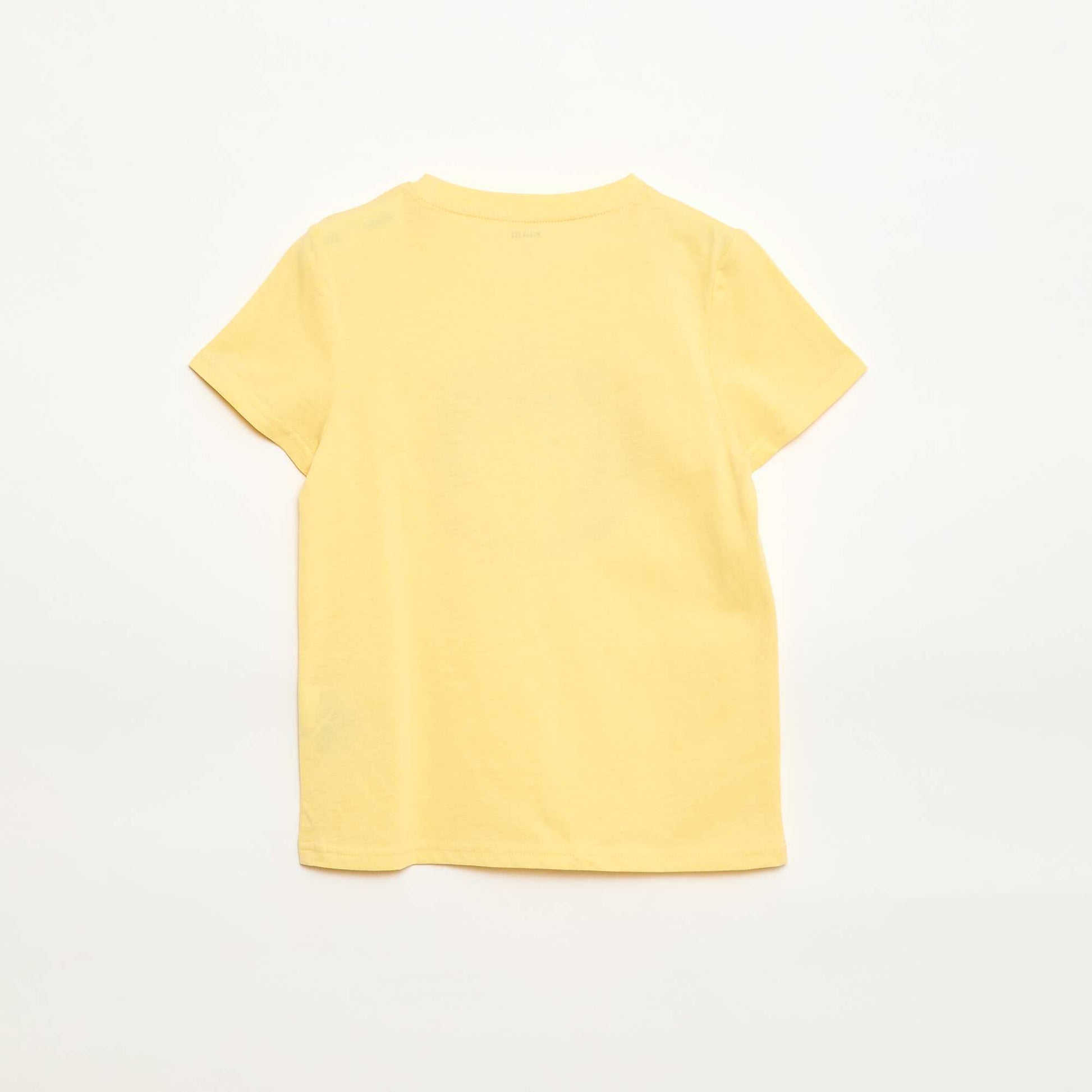 T-shirt imprimé à message JAUNE