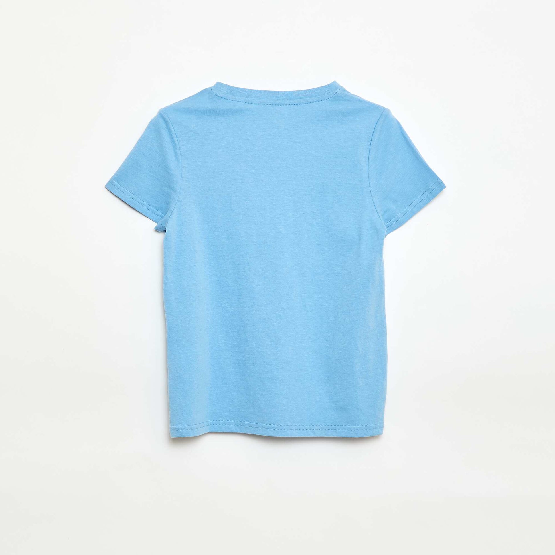 T-shirt imprimé à message BLEU