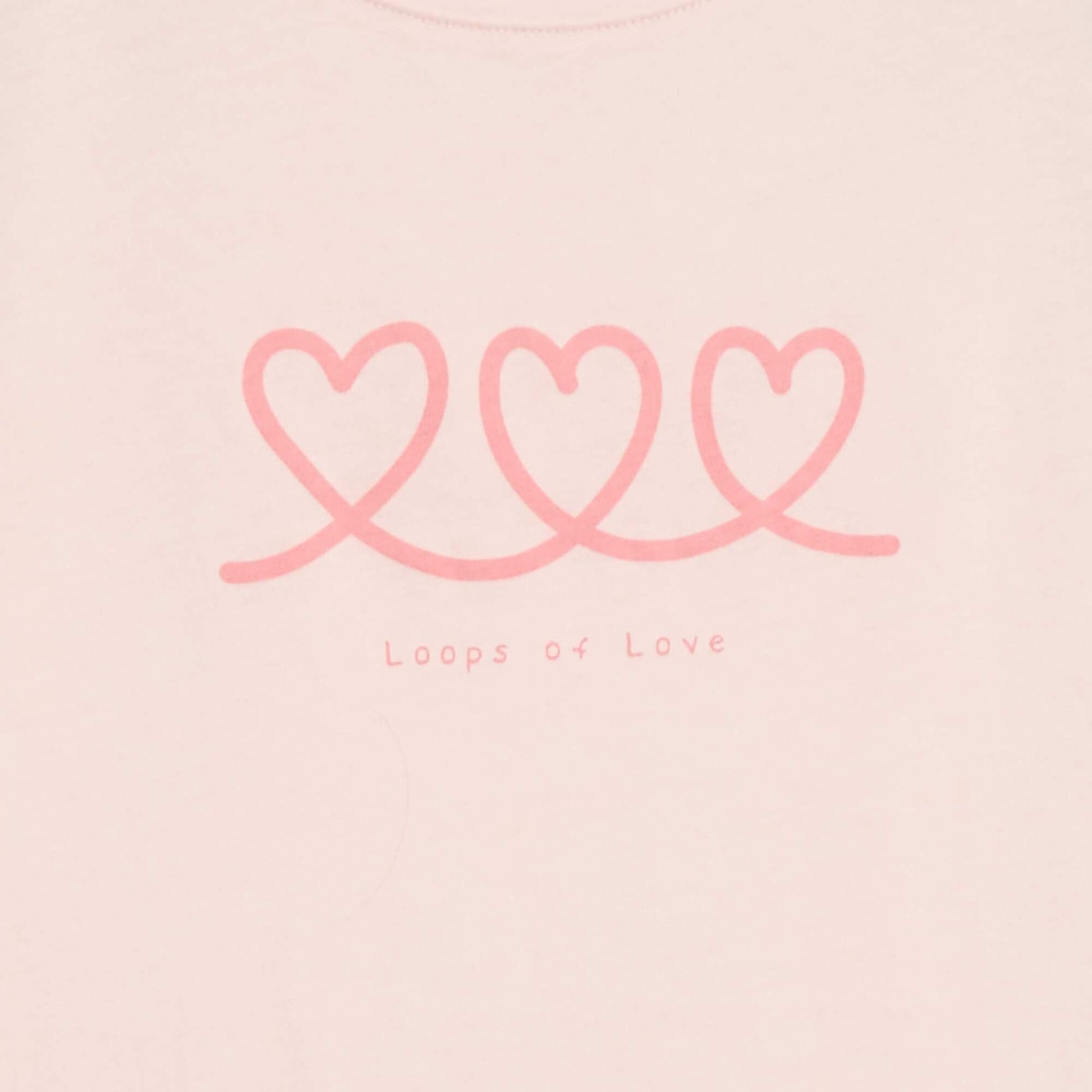 T-shirt imprimé message à manches courtes ROSE