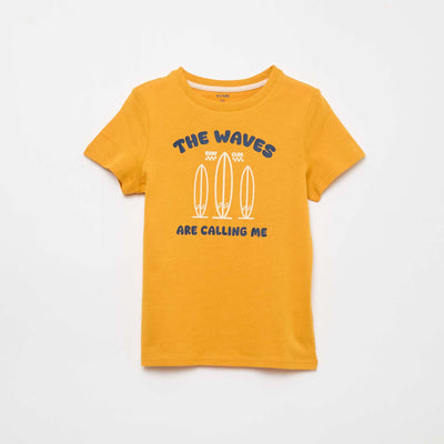 T-shirt imprimé surf JAUNE