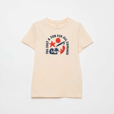 T-shirt imprimé surf BLANC