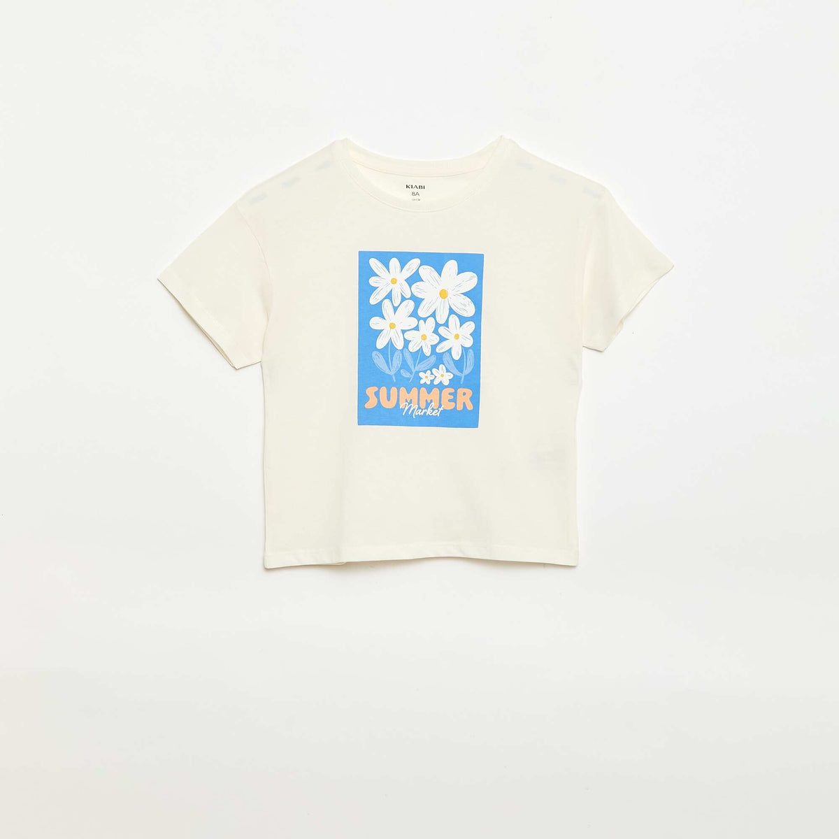 T-shirt imprimé fantaisie BLANC