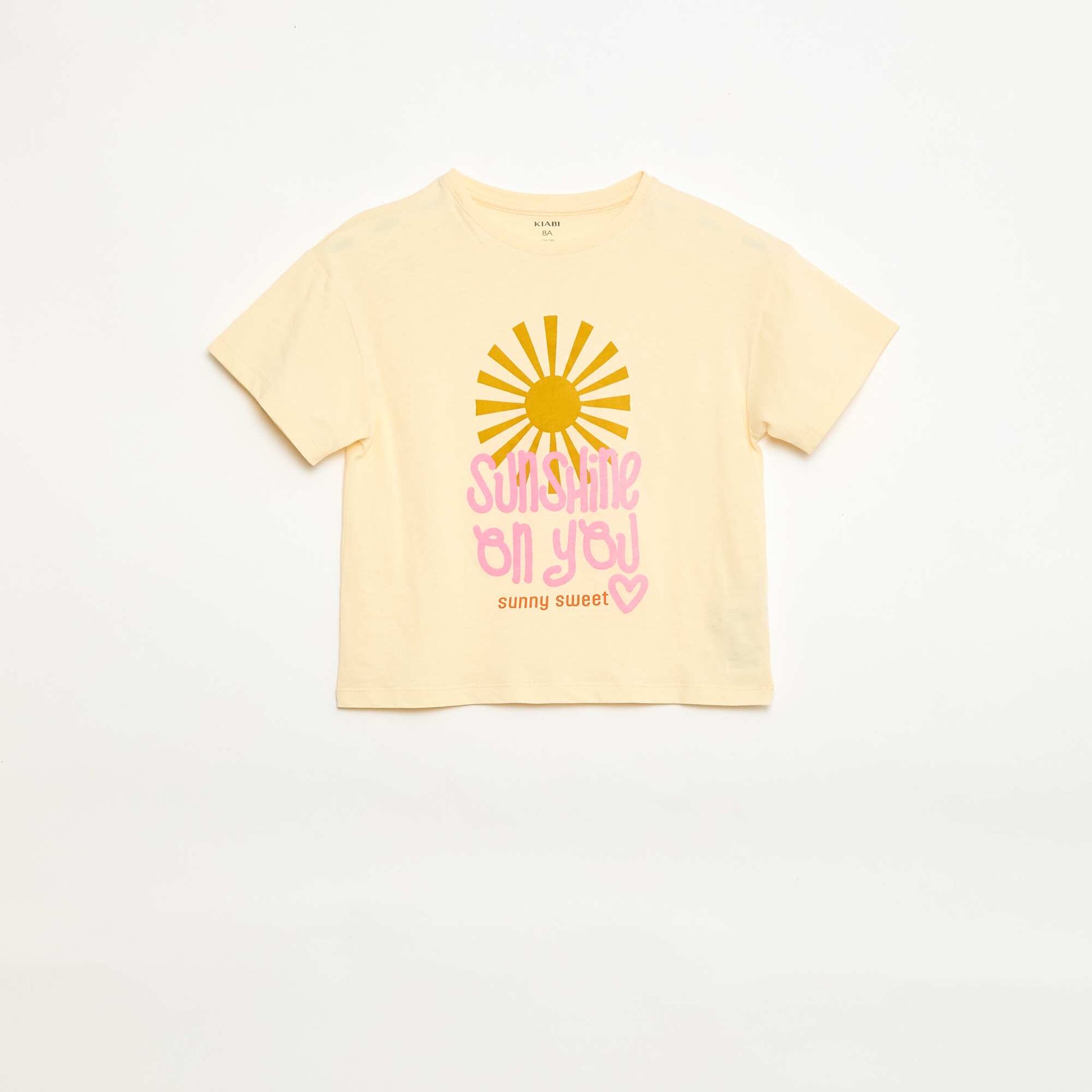T-shirt imprimé fantaisie JAUNE