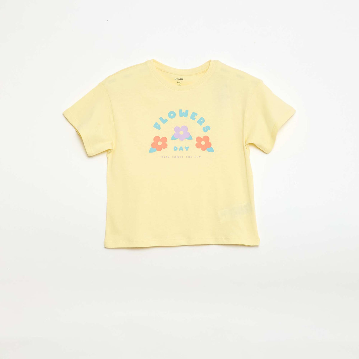 T-shirt imprimé fantaisie JAUNE