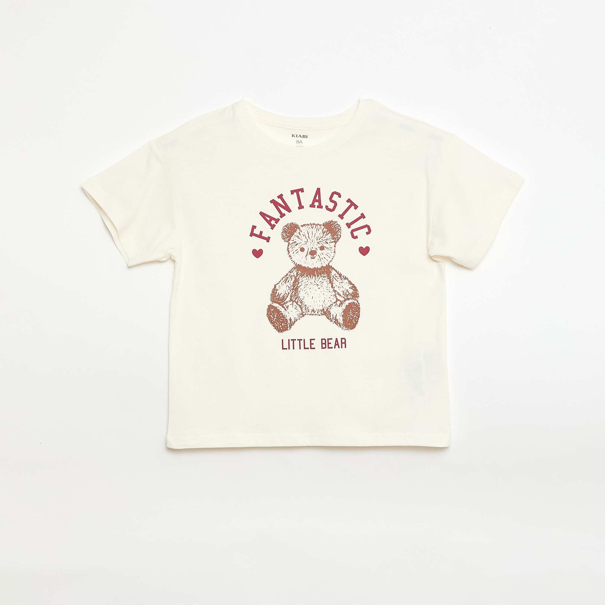 T-shirt imprimé fantaisie BLANC