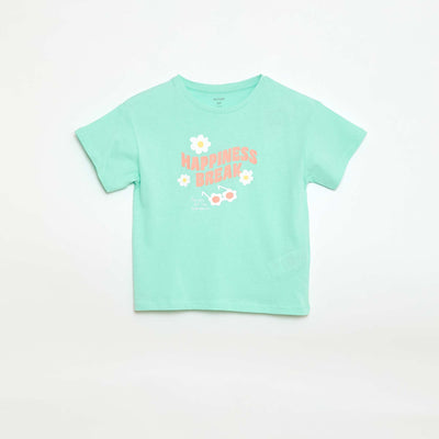 T-shirt imprimé fantaisie VERT