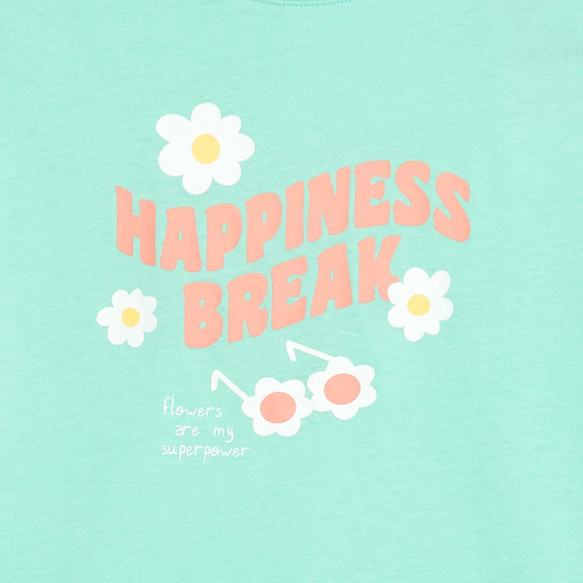 T-shirt imprimé fantaisie VERT