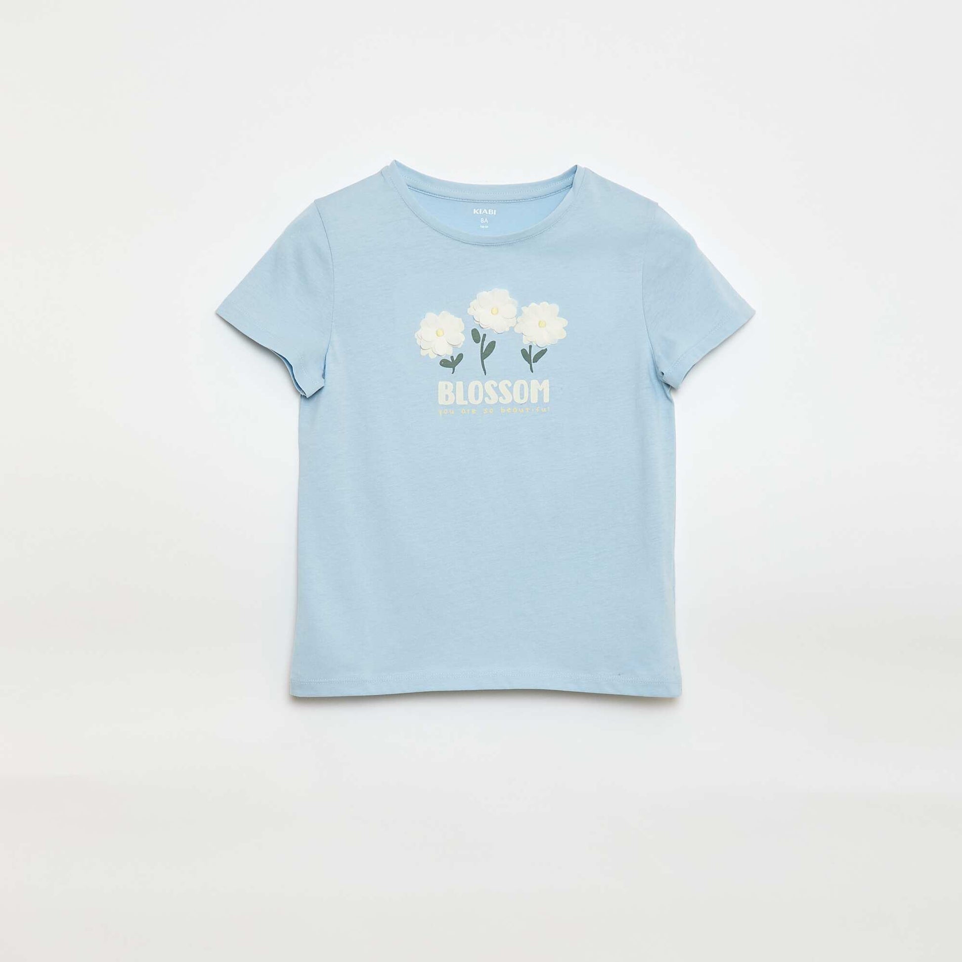 T-shirt à manches courtes avec animation BLEU