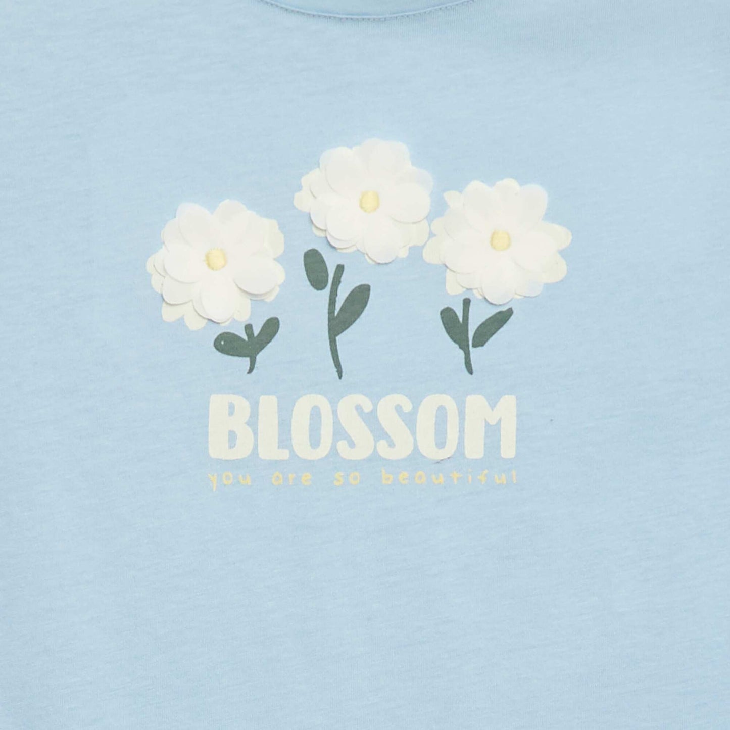 T-shirt à manches courtes avec animation BLEU