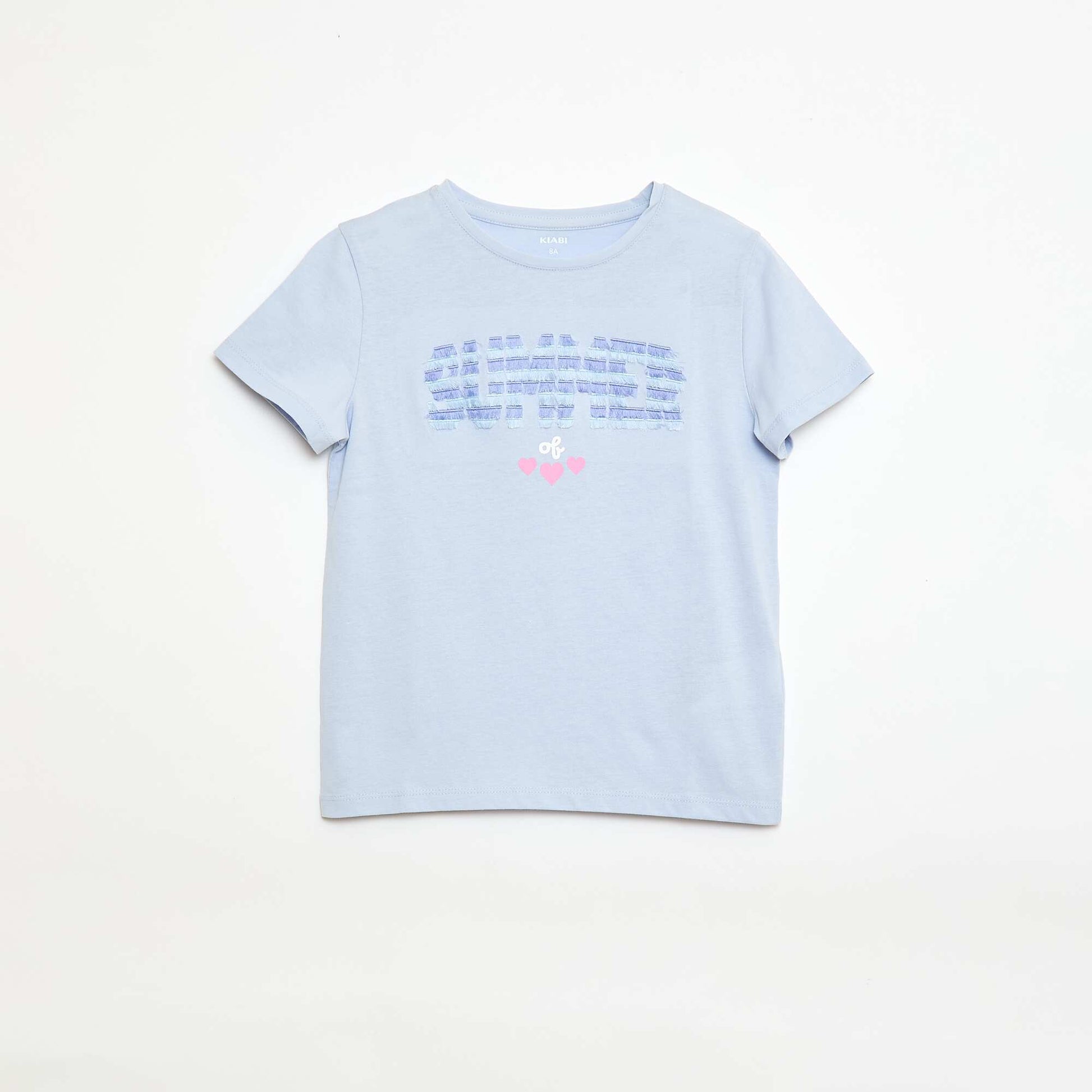 T-shirt à manches courtes avec animation BLEU