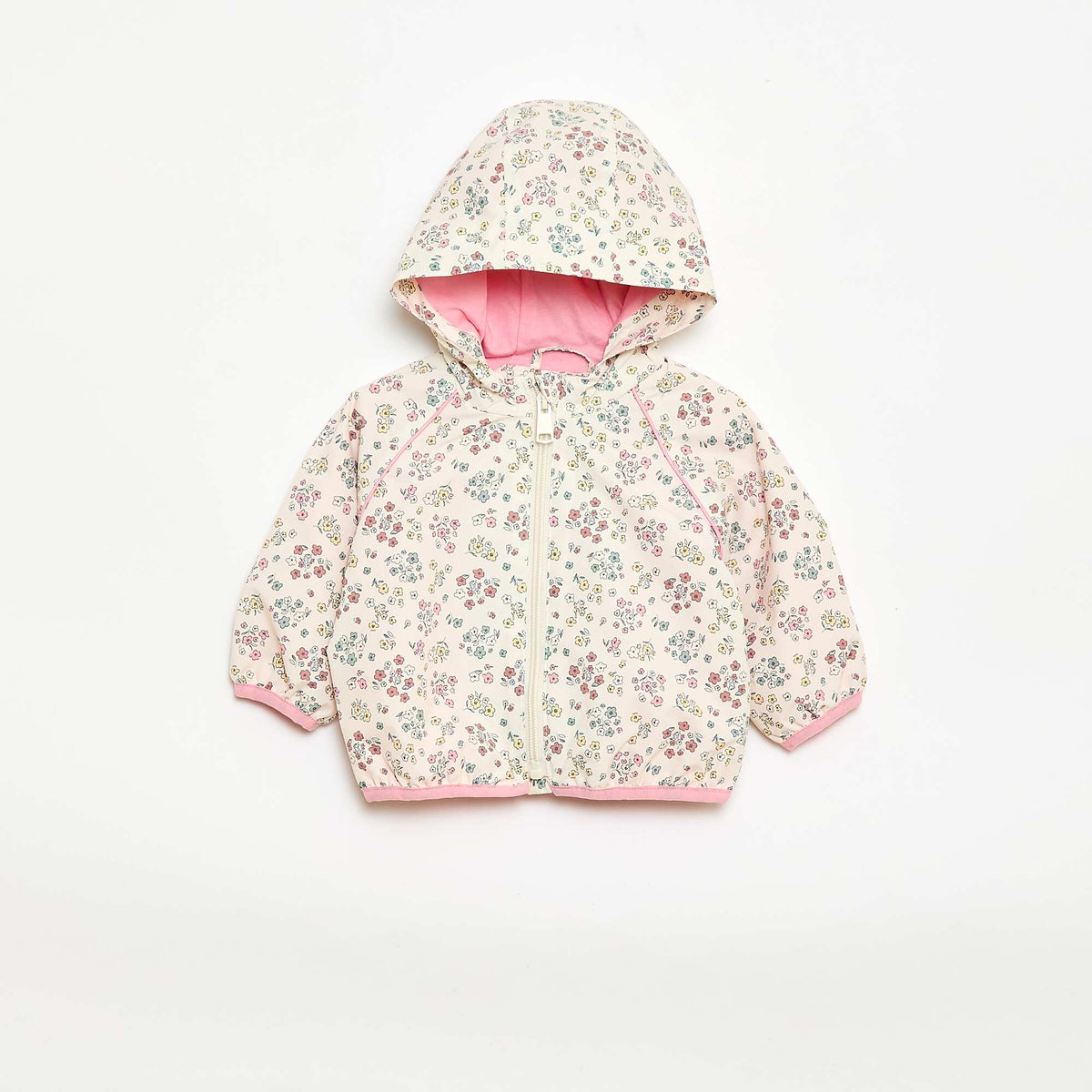 Blouson coupe-vent à capuche BLANC