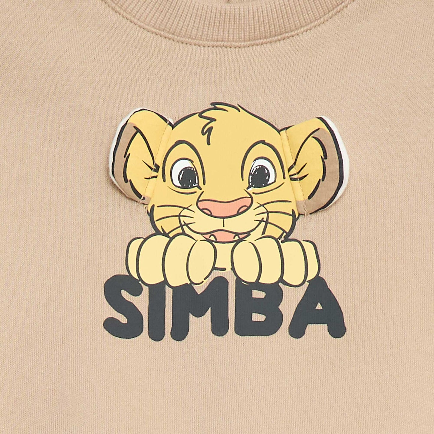 Sweat en molleton imprimé 'Simba' BEIGE