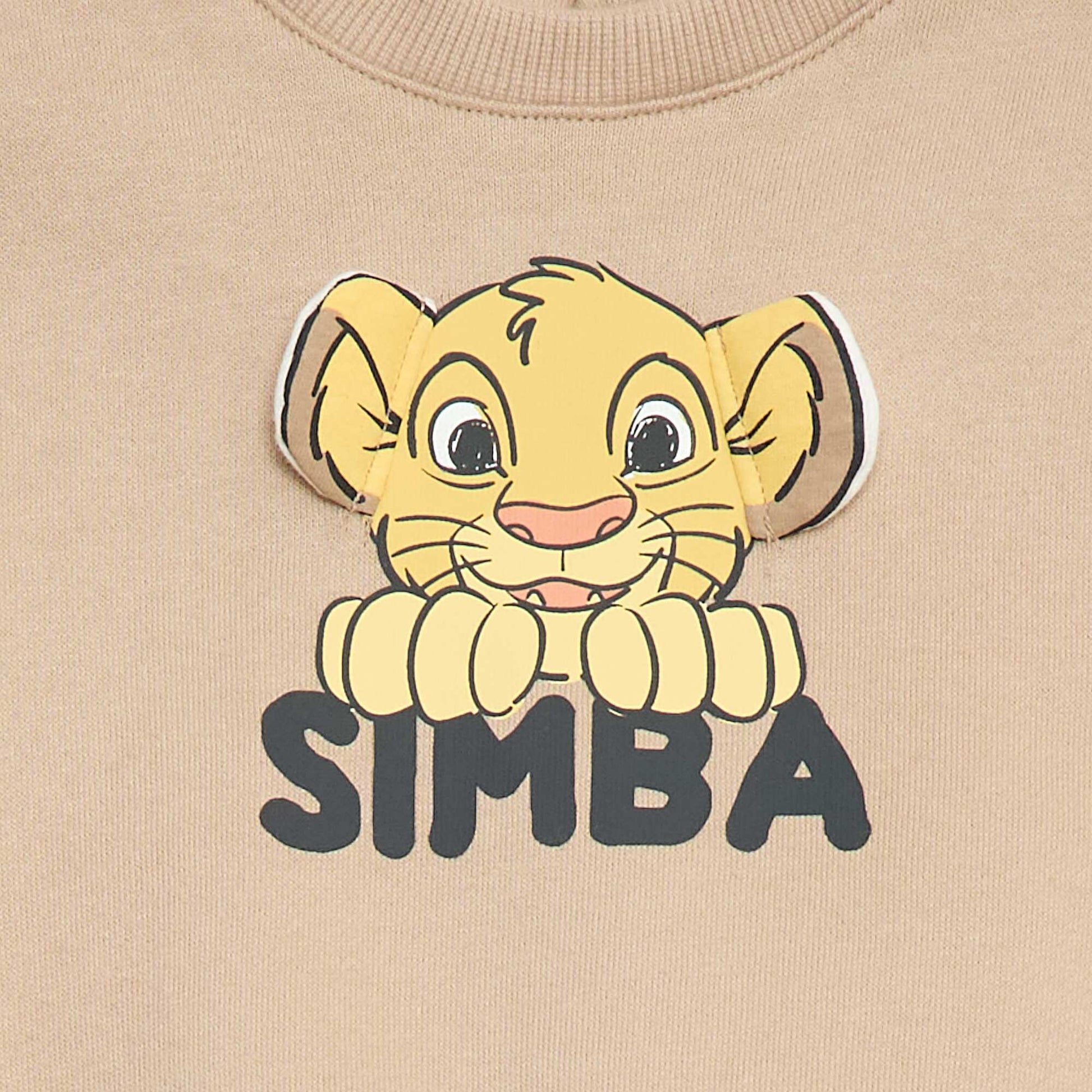 Sweat en molleton imprimé 'Simba' BEIGE