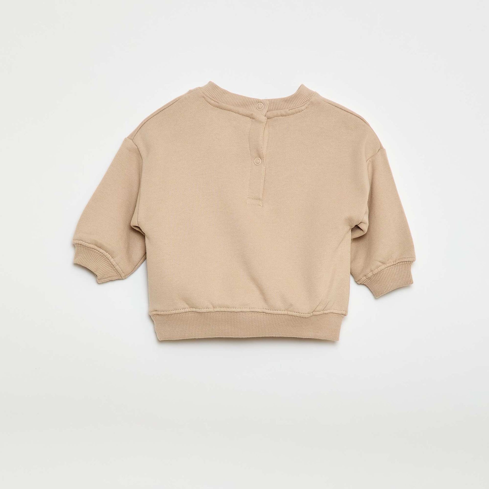 Sweat en molleton imprimé 'Simba' BEIGE