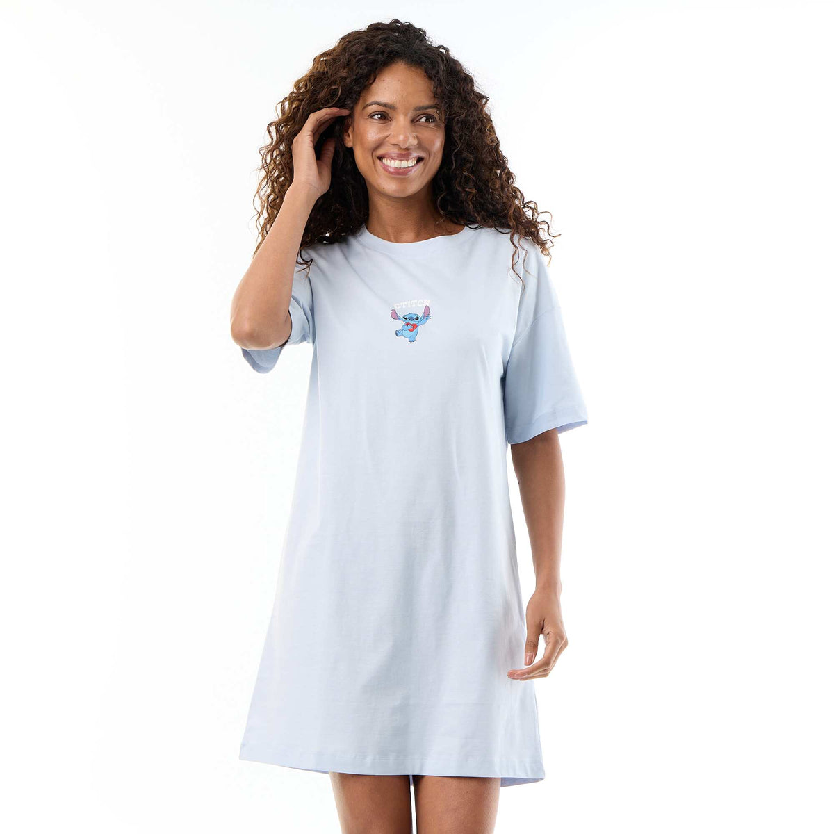 Chemise de nuit T-shirt 'Disney' 'Stitch' BLEU