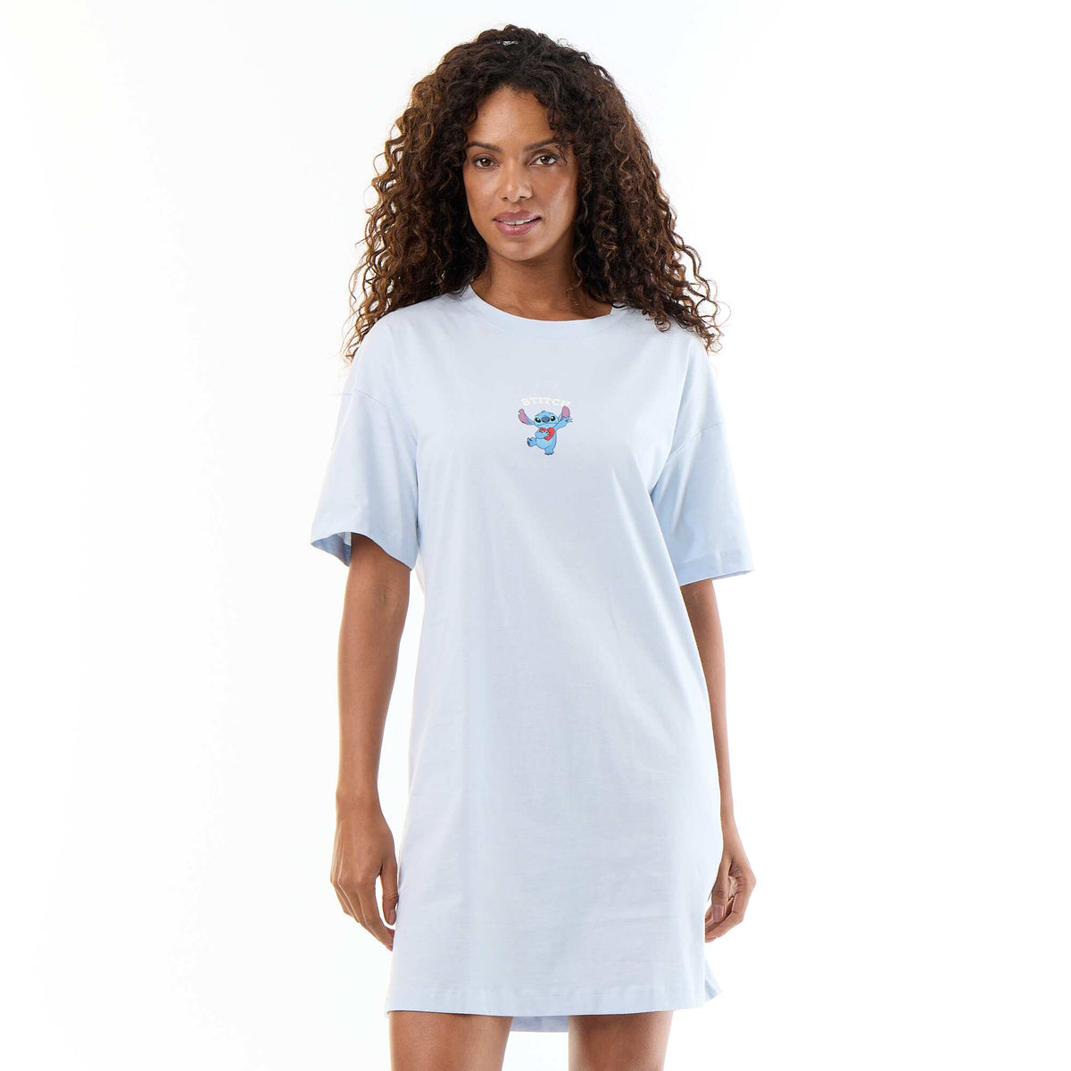 Chemise de nuit T-shirt 'Disney' 'Stitch' BLEU