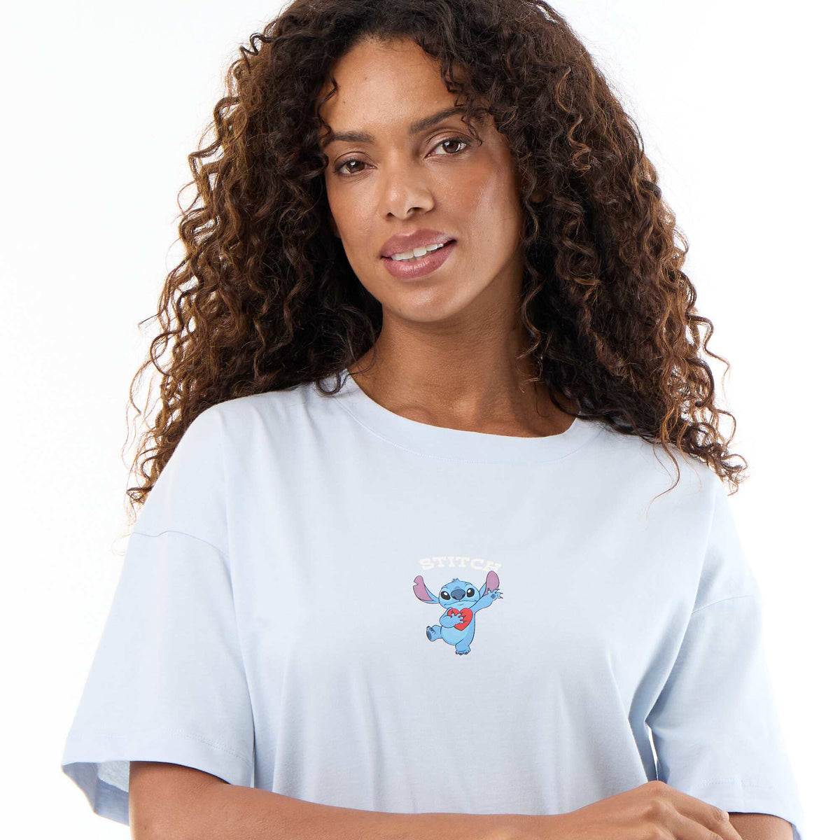 Chemise de nuit T-shirt 'Disney' 'Stitch' BLEU