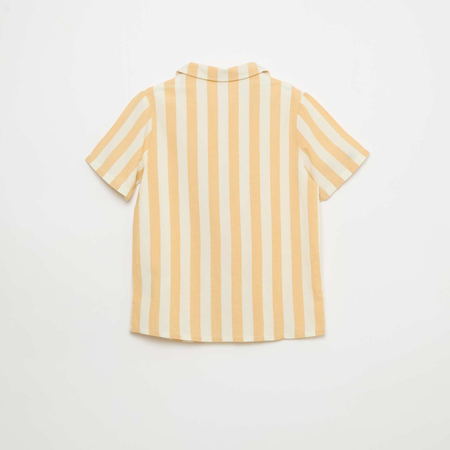 Chemise à manches courtes rayée JAUNE