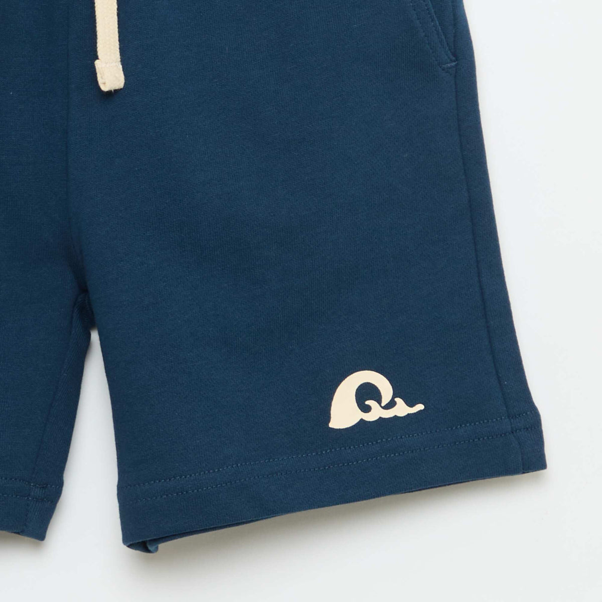 Bermuda en french terry uni BLEU
