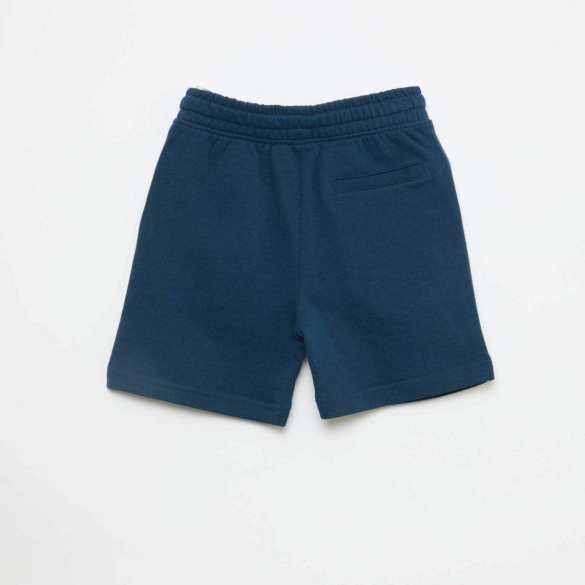 Bermuda en french terry uni BLEU