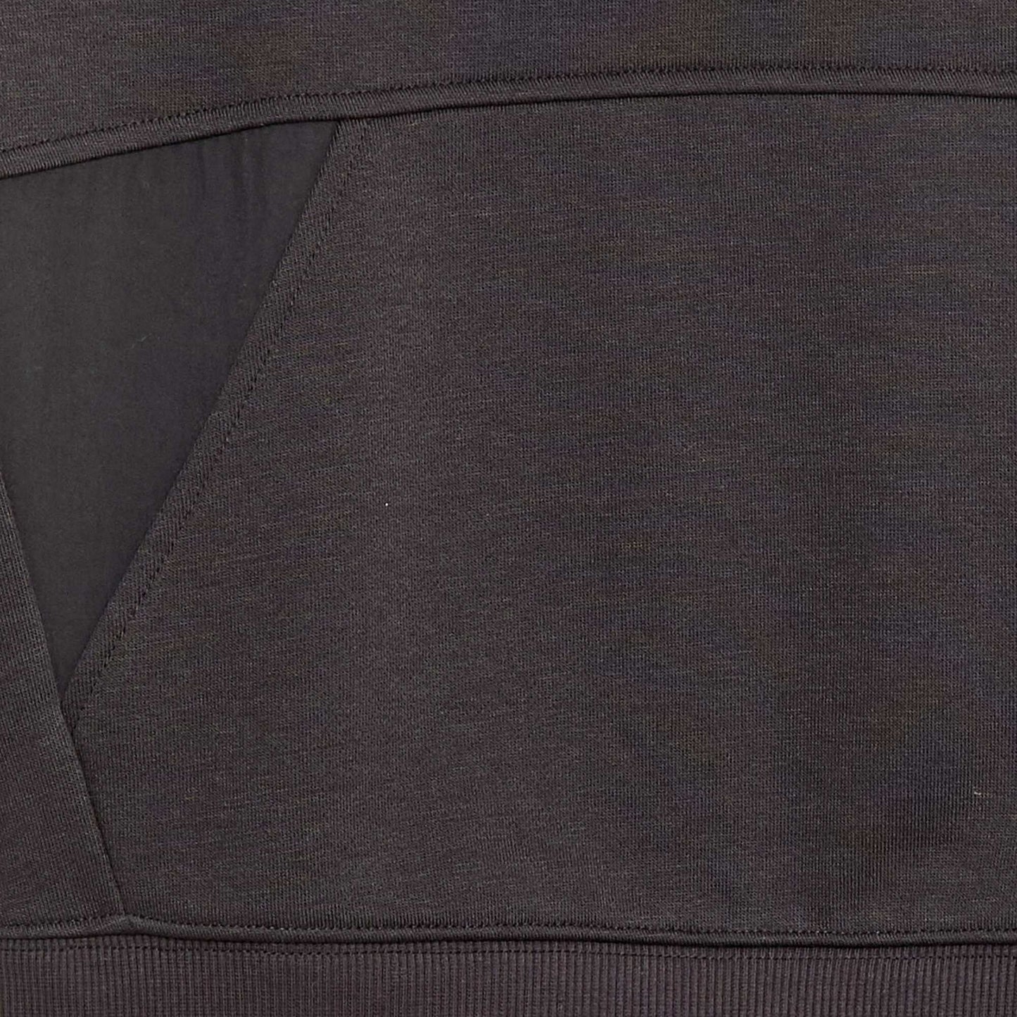 Sweat à capuche uni avec poche kangourou NOIR
