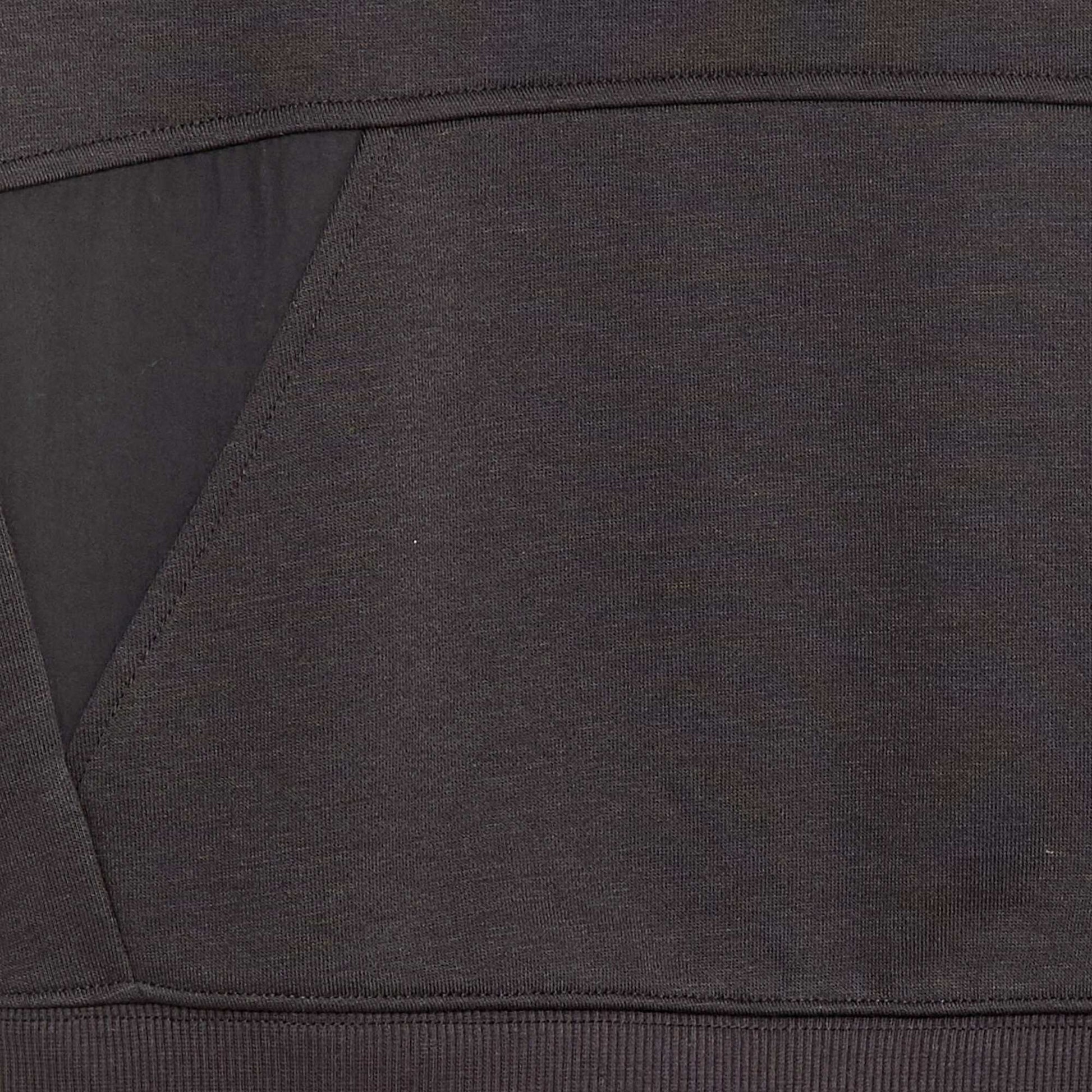 Sweat à capuche uni avec poche kangourou NOIR