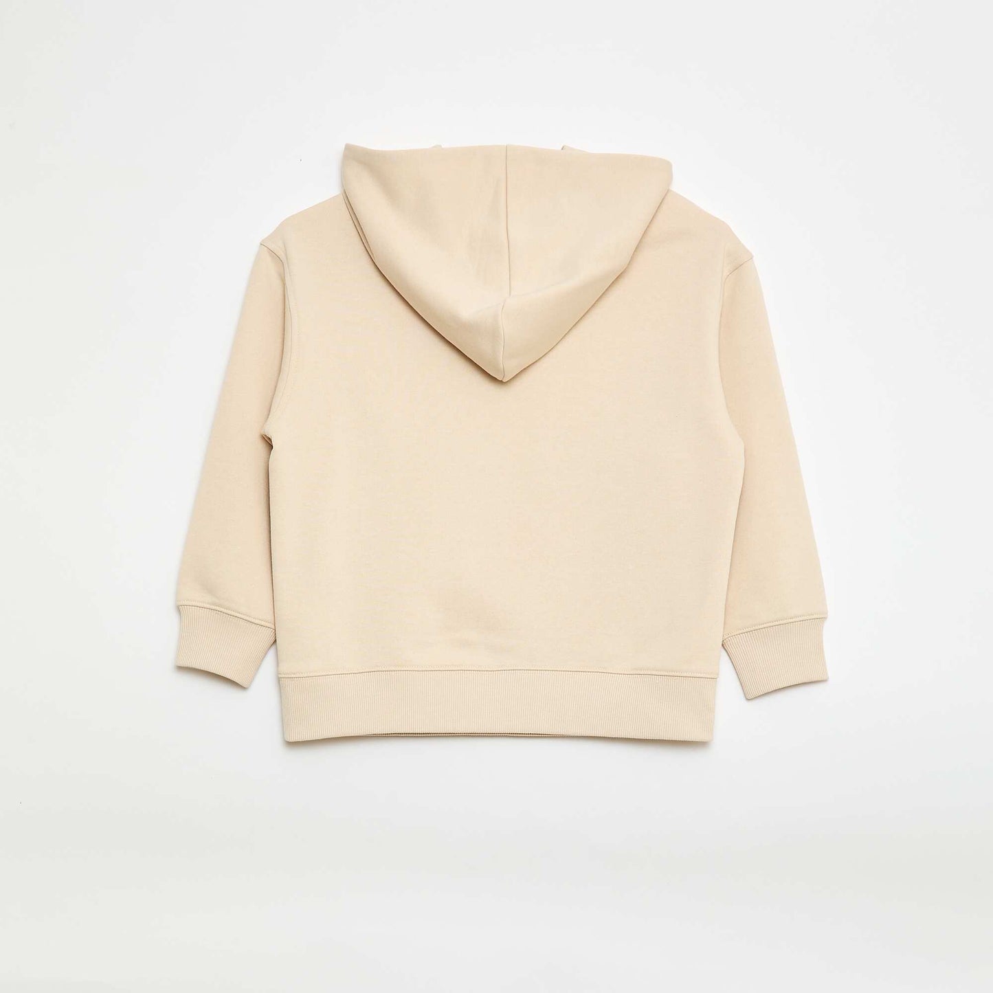 Sweat à capuche uni avec poche kangourou BEIGE