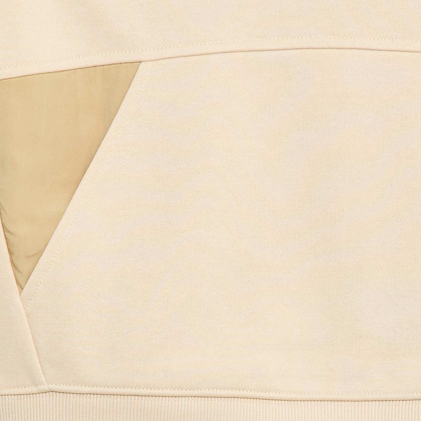 Sweat à capuche uni avec poche kangourou BEIGE