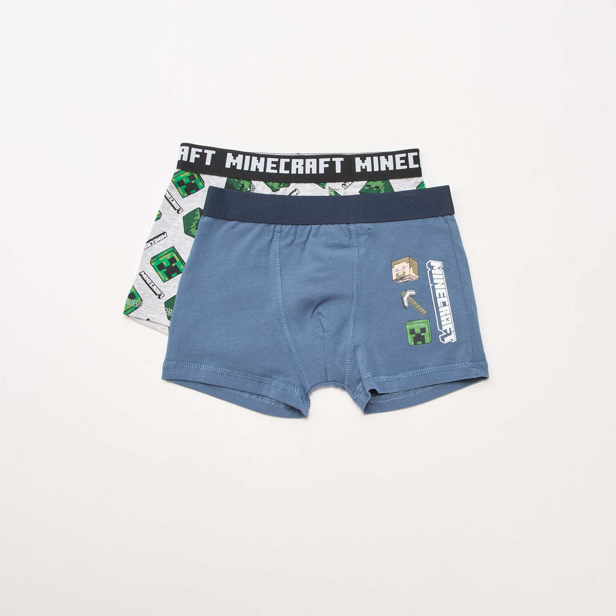 Lot de 2 boxers 'Minecraft' BLEU