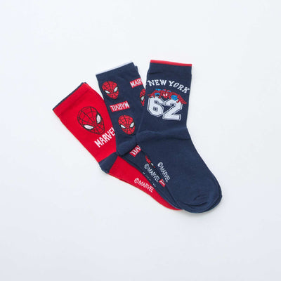 Lot de 3 paires de chaussettes 'Spiderman' BLEU