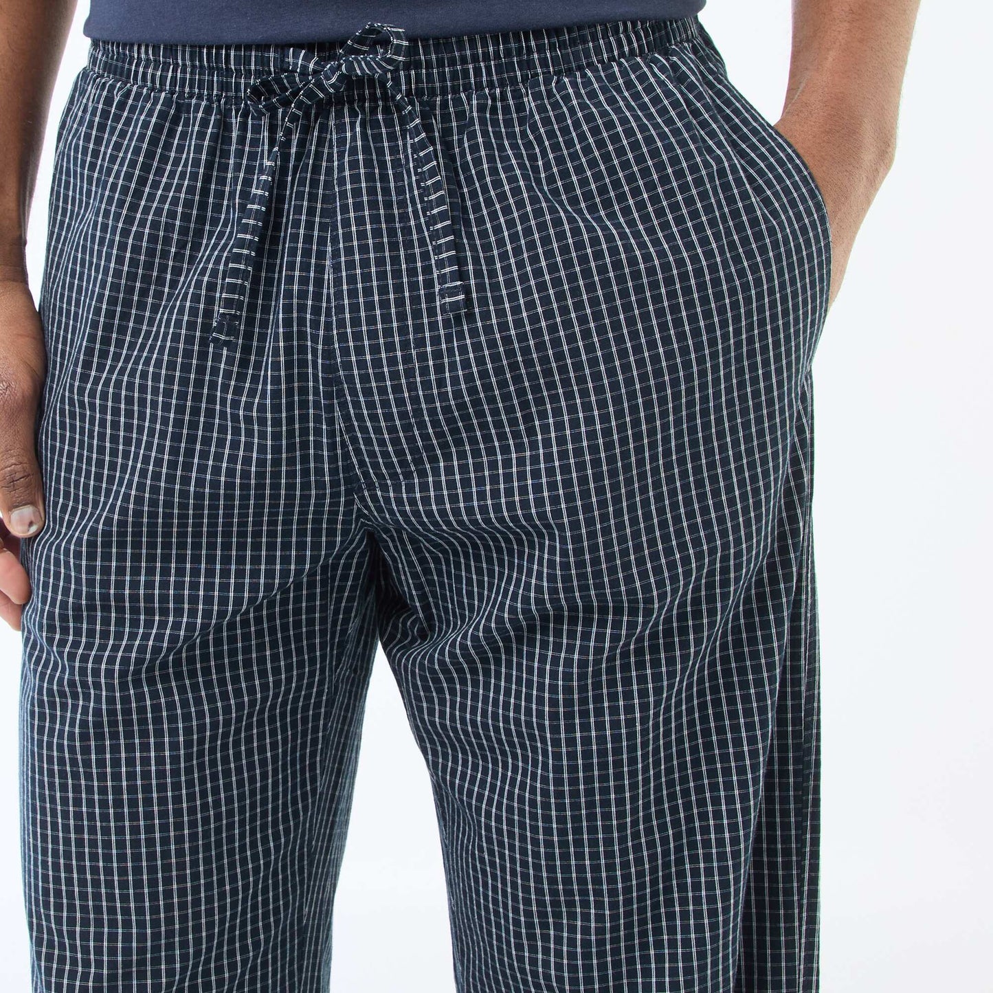 Pyjama long en popeline - 2 pièces BLEU