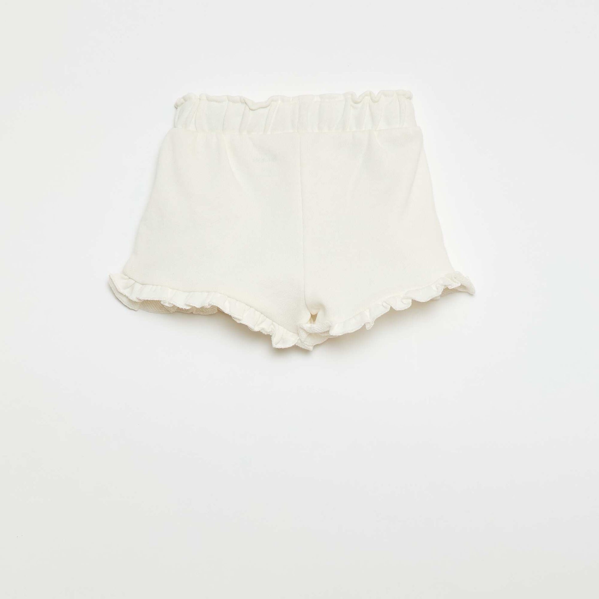 Short ondulé en french terry BLANC