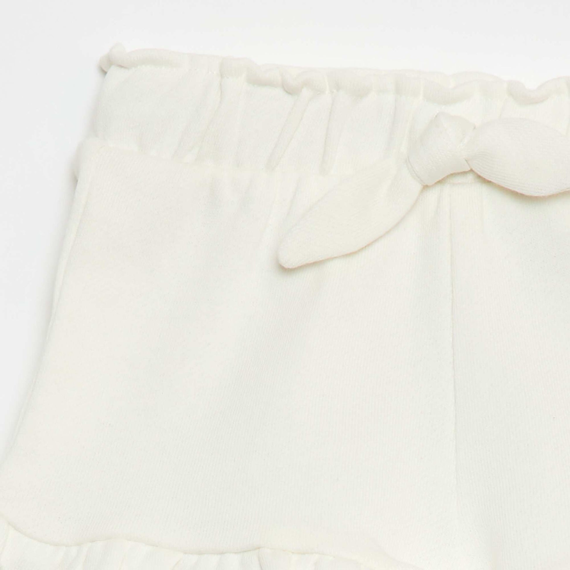 Short ondulé en french terry BLANC